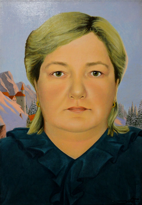Женский портрет - портрет с фотографии, художник Сергей Аксёнов, Пермь