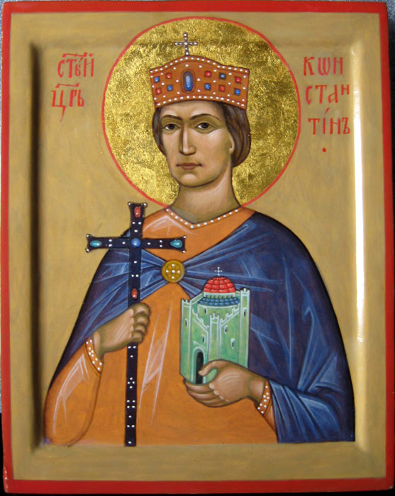 Святой Император Константин, икона кисти Сергея Аксёнова